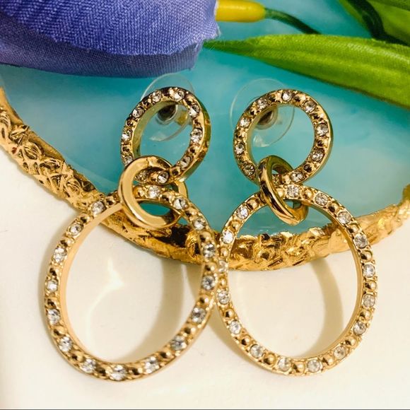 🌹SUGARFIX crystal oval golden drop earring - Picture 5 of 10